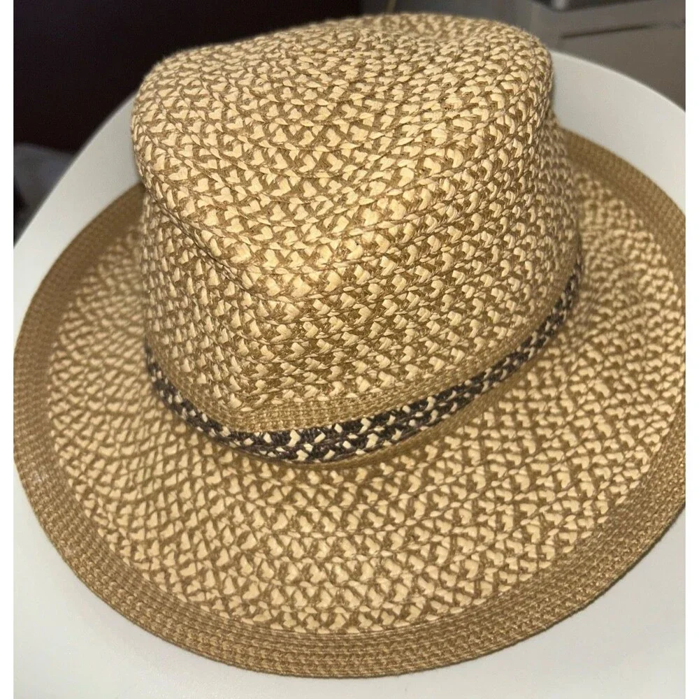 Eric Javits Women’s Squishee Fedora Hat Straw Packable UPF 50+ - Picture 2 of 9
